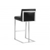 Dean Barstool - Stainless Steel - Cantina Black - Back Angle