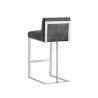 Dean Barstool - Stainless Steel - Cantina Magnetite - Back Angle