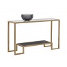 Sunpan Carver Console Table - Angled with Decor
