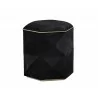 Ashanti Storage Ottoman - Gold - Black - Front - Ashanti Storage Ottoman - Gold - Black - Front