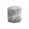 Ashanti Storage Ottoman - Silver - Grey - Front