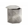 Ashanti Storage Ottoman - Silver - Grey - Lid Opened - Ashanti Storage Ottoman - Silver - Grey - Lid Opened