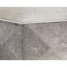 Ashanti Storage Ottoman - Silver - Grey - Seat Edge 