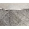 Ashanti Storage Ottoman - Silver - Grey - Seat Edge  - Ashanti Storage Ottoman - Silver - Grey - Seat Edge 