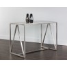 Sunpan Abel Counter Table - Stainless Steel - White Marble - Lifestyle