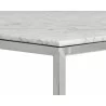 Sunpan Abel Counter Table - Stainless Steel - White Marble - Table Edge - Sunpan Abel Counter Table - Stainless Steel - White Marble - Table Edge