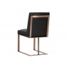Dean Dining Chair - Antique Brass - Cantina Black - Back Angle
