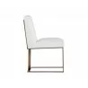 Dean Dining Chair - Antique Brass - Cantina White - Side Angle - Dean Dining Chair - Antique Brass - Cantina White - Side Angle