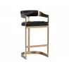  Sunpan Beaumont Barstool - Antique Brass - Cantina Black - Angled -  Sunpan Beaumont Barstool - Antique Brass - Cantina Black - Angled