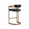  Sunpan Beaumont Barstool - Antique Brass - Cantina Black - Back Angle -  Sunpan Beaumont Barstool - Antique Brass - Cantina Black - Back Angle