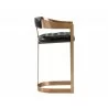  Sunpan Beaumont Barstool - Antique Brass - Cantina Black - Side Angle -  Sunpan Beaumont Barstool - Antique Brass - Cantina Black - Side Angle