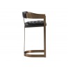 Sunpan Beaumont Barstool in Antique Brass And Cantina Black - Side