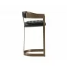 Sunpan Beaumont Barstool in Antique Brass And Cantina Black - Side - Sunpan Beaumont Barstool in Antique Brass And Cantina Black - Side
