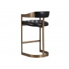 Sunpan Beaumont Barstool in Antique Brass And Cantina Black - Back Angle