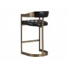 Sunpan Beaumont Barstool in Antique Brass And Cantina Black - Back Angle - Sunpan Beaumont Barstool in Antique Brass And Cantina Black - Back Angle