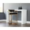  Sunpan Beaumont Barstool - Antique Brass - Cantina Black - Lifestyle -  Sunpan Beaumont Barstool - Antique Brass - Cantina Black - Lifestyle