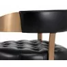  Sunpan Beaumont Barstool - Antique Brass - Cantina Black - Seat Back Close-Up -  Sunpan Beaumont Barstool - Antique Brass - Cantina Black - Seat Back Close-Up