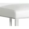 Dean Dining Chair - Stainless Steel - Cantina White - Seat Close-up - Dean Dining Chair - Stainless Steel - Cantina White - Seat Close-up