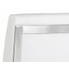 Dean Dining Chair - Stainless Steel - Cantina White - Back Close-up - Dean Dining Chair - Stainless Steel - Cantina White - Back Close-up