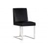 Dean Dining Chair - Stainless Steel - Cantina Black - Angle