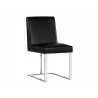 Dean Dining Chair - Stainless Steel - Cantina Black - Angle - Dean Dining Chair - Stainless Steel - Cantina Black - Angle