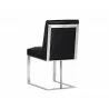 Dean Dining Chair - Stainless Steel - Cantina Black - Back Angle - Dean Dining Chair - Stainless Steel - Cantina Black - Back Angle