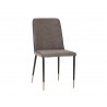 Klaus Dining Chair - Sparrow Grey / Napa Black - Angled View