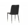 Klaus Dining Chair - Sparrow Grey / Napa Black - Back Angle - Klaus Dining Chair - Sparrow Grey / Napa Black - Back Angle