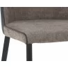 Klaus Dining Chair - Sparrow Grey / Napa Black - Seat Close-up - Klaus Dining Chair - Sparrow Grey / Napa Black - Seat Close-up