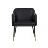 Carter Dining Armchair - Napa Black / Napa Cognac - Front