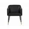Carter Dining Armchair - Napa Black / Napa Cognac - Front - Carter Dining Armchair - Napa Black / Napa Cognac - Front