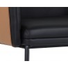 Carter Dining Armchair - Napa Black / Napa Cognac - Leg Close-Up