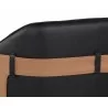Carter Dining Armchair - Napa Black / Napa Cognac - Back Close-Up - Carter Dining Armchair - Napa Black / Napa Cognac - Back Close-Up