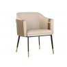Carter Dining Armchair - Napa Beige / Napa Tan - Angled View