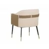 Carter Dining Armchair - Napa Beige / Napa Tan - Back Angle - Carter Dining Armchair - Napa Beige / Napa Tan - Back Angle