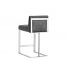 Dean Counter Stool - Stainless Steel - Cantina Magnetite - Back Angle