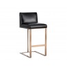 Sunpan Dean Barstool - Antique Brass - Cantina Black - Angled