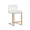 Dean Counter Stool - Antique Brass - Cantina White - Angled