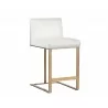 Dean Counter Stool - Antique Brass - Cantina White - Angled - Dean Counter Stool - Antique Brass - Cantina White - Angled