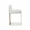 Dean Counter Stool - Antique Brass - Cantina White - Side Angle - Dean Counter Stool - Antique Brass - Cantina White - Side Angle