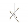 Sunpan Zenith Chandelier - Brass And Black  - Side