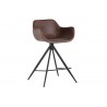 Owen Swivel Counter Stool - Hearthstone Brown - Angled View