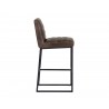 SUNPAN Spyros Barstool - Havana Dark Brown - Side Angle