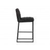 Spyros Barstool - Coal Black - Side Angle