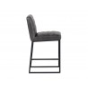 Spyros Counter Stool - Overcast Grey - Side Angle