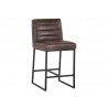 Spyros Counter Stool - Havana Dark Brown - Angled View