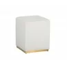 Cricket Ottoman - Cream - Angled - Cricket Ottoman - Cream - Angled