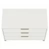 Manhattan Comfort Rockefeller 3-Drawer White Dresser Top - Manhattan Comfort Rockefeller 3-Drawer White Dresser Top