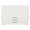 Manhattan Comfort Rockefeller 3-Drawer White Dresser Top