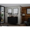 Manhattan Comfort Rockefeller 3-Drawer Tatiana Midnight Blue Dresser